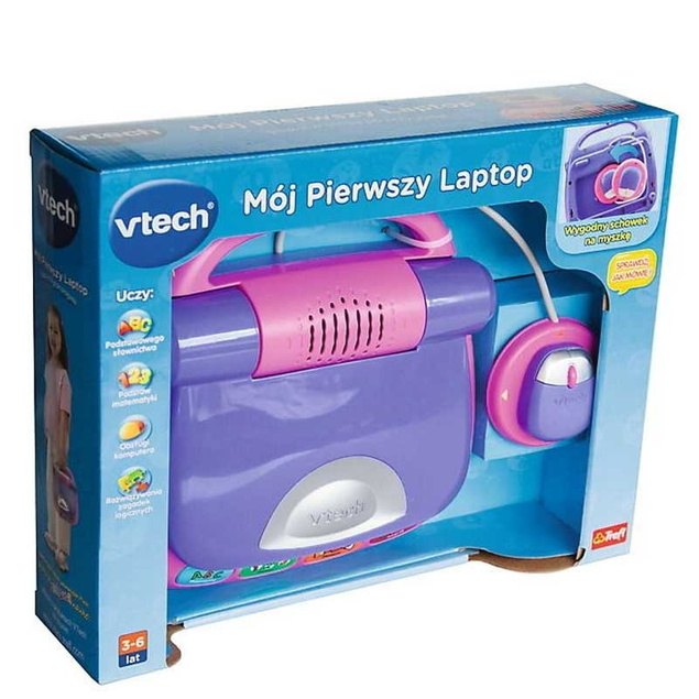 Vtech M J Pierwszy Laptop Dla Dzieci Fioletowy Polska Wersja