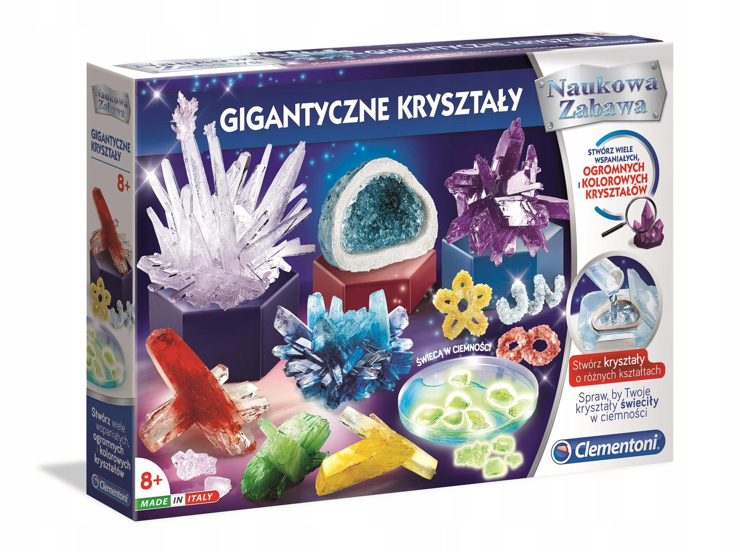 Naukowa Zabawa Gigantyczne Kryształy Stwórz Kryształ 8+ Clementoni 50106_7