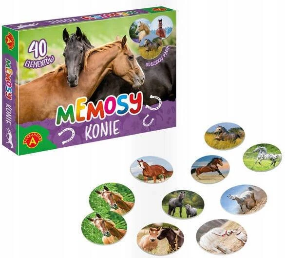 Memosy Konie Gra Pamięciowa Dla Dzieci i Dorosłych 4+ Alexander 2780_2