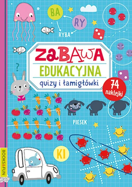 Zabawa Edukacyjna QUIZY I ŁAMIGŁÓWKI Z Naklejkami 3+ BooksAndFun_1