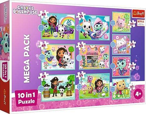 PUZZLE UKŁADANKA 10W1 W ŚWIECIE GABI KOCI DOMEK GABI TREFL_1