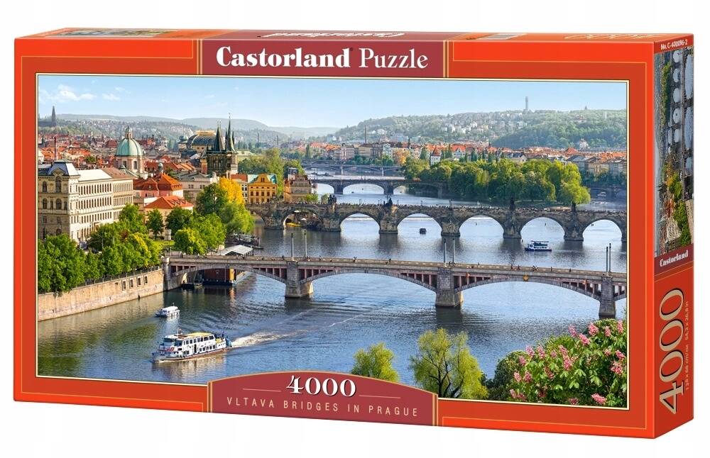 Puzzle 4000 Układanka Krajobraz Miasto PRAGA Czechy Mosty VLTAVA 9+ Castor_2