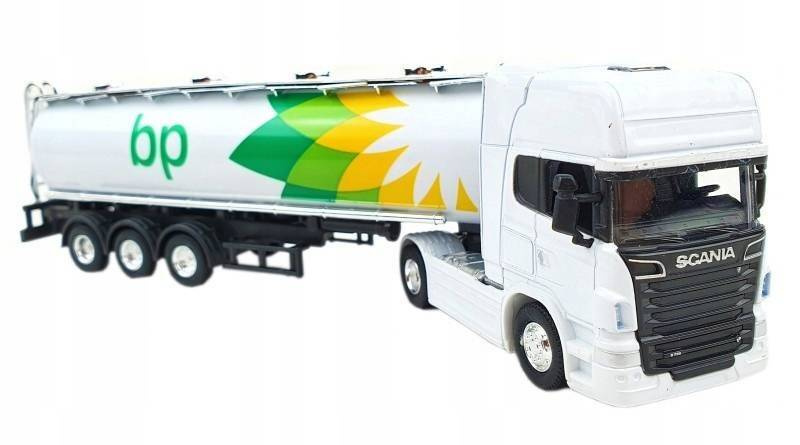 Metalowy Model TIR SCANIA Welly Truck Scania V8 Cysterna 1:64 3+ Dromader_3