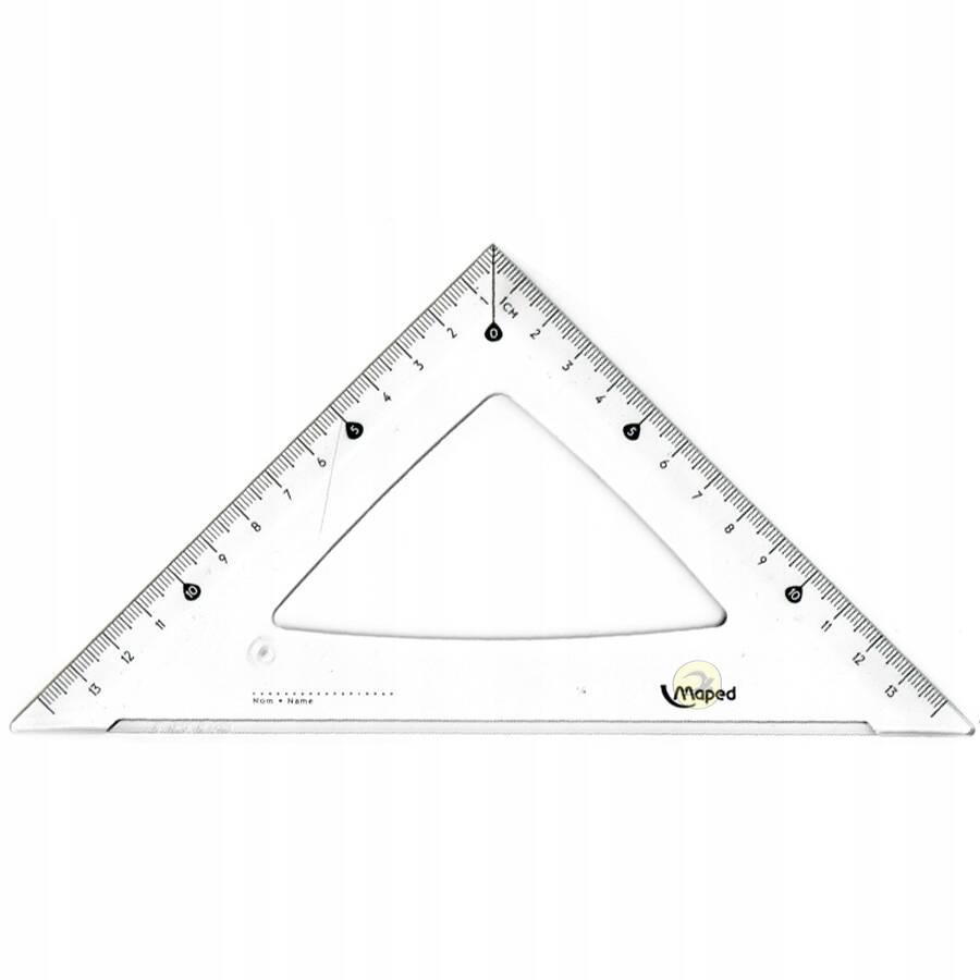 Przybory Geometryczne Linijka Ekierka x2 Kątomierz Matematyka Maped 242820_4