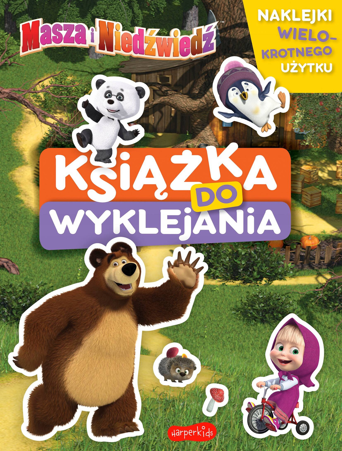 Masza i Niedźwiedź Książka Do Wyklejania 3+ HarperKids_1