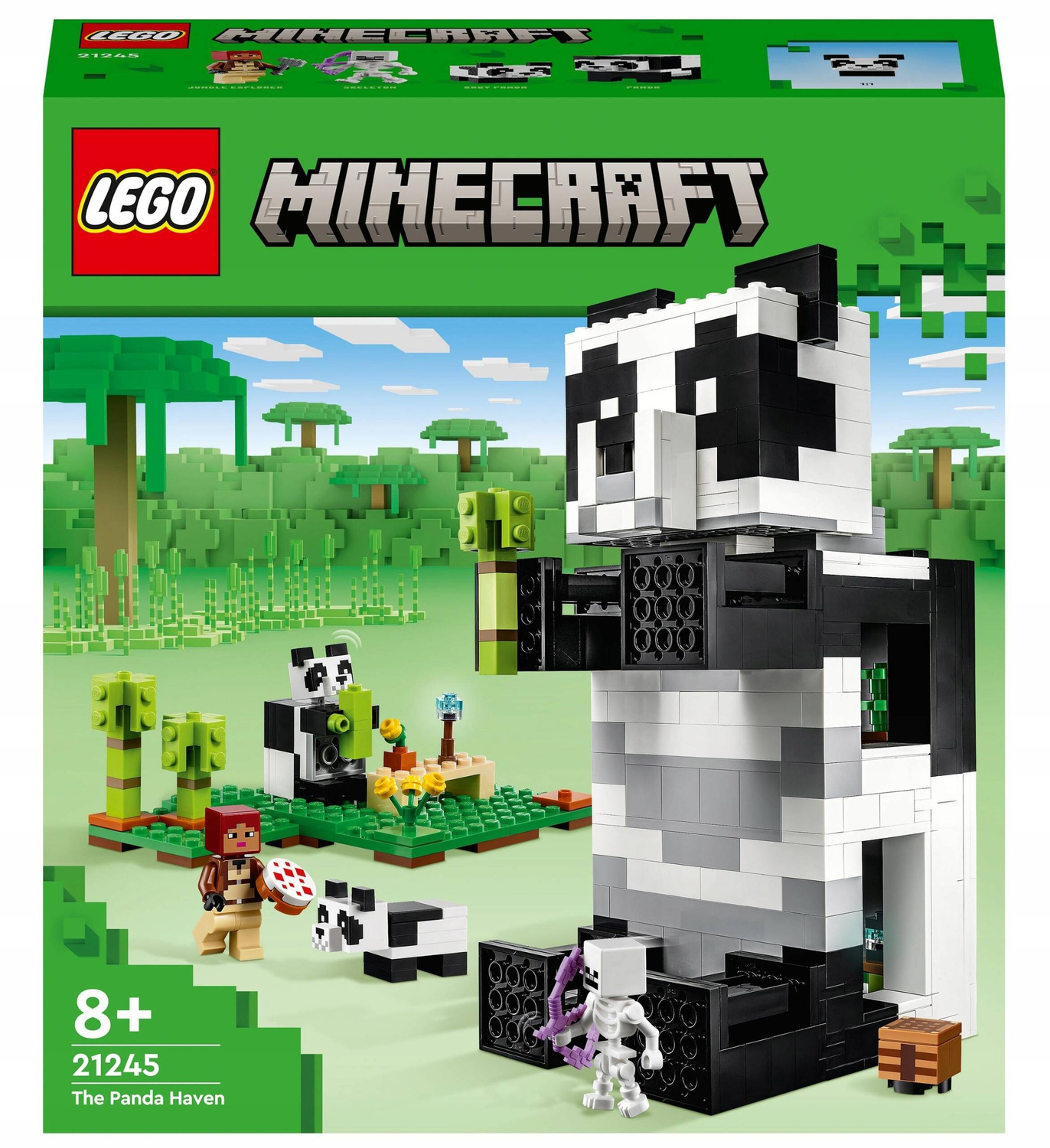 LEGO Minecraft Rezerwat Pandy 553el. 8+ 21245 ☛ Sklep OdiDodi.pl