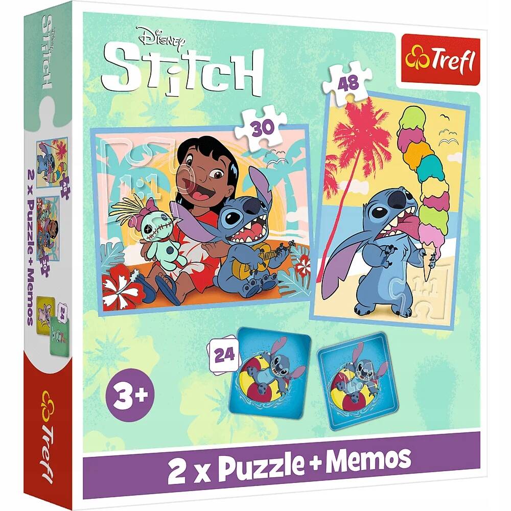 Puzzle 102 Układanka + Memos LILO I STITCH Disney Bajka Kosmita 3+ Trefl_5