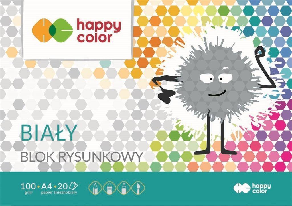 Blok Rysunkowy BIAŁY A4 20 Kartek Do Rysowania Happy Color_1