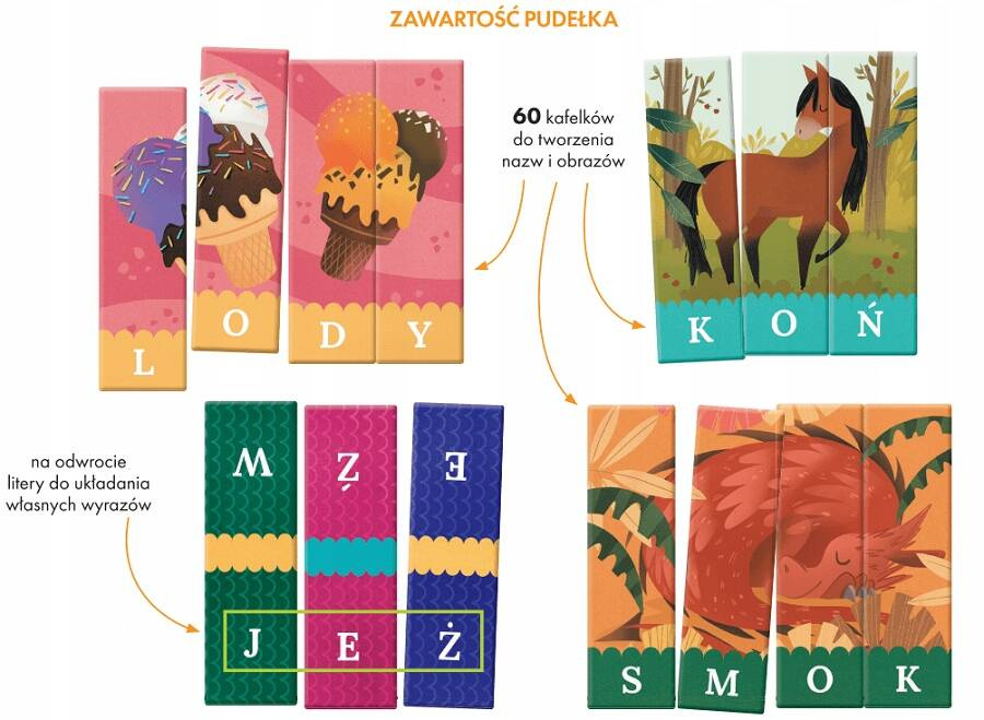 Czytam i Układam Słowa Zestaw Sowa Układanka Literowa 4+ Kapitan Nauka_2