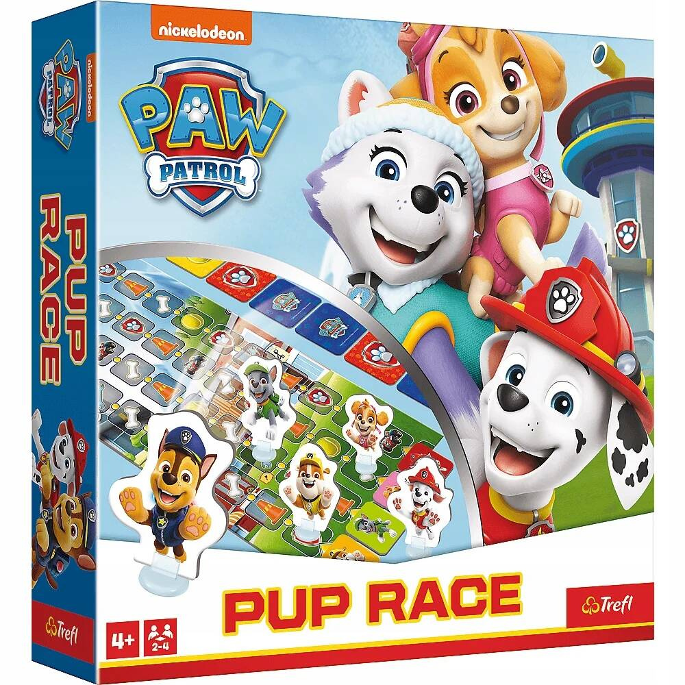 PSI PATROL Gra Rodzinna PUP RACE Psi Wyścig Paw Patrol 4+ Trefl 02579_1