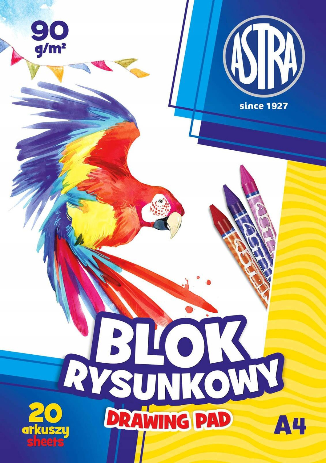 Blok Rysunkowy BIAŁY Dla Dzieci Szkoła Plastyka A4/20k 100g Astra_1