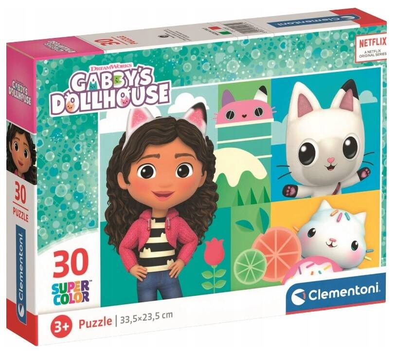 Puzzle 30 Układanka KOCI DOMEK GABI Kotki Koty Kot Dollhouse 3+ Clementoni_2