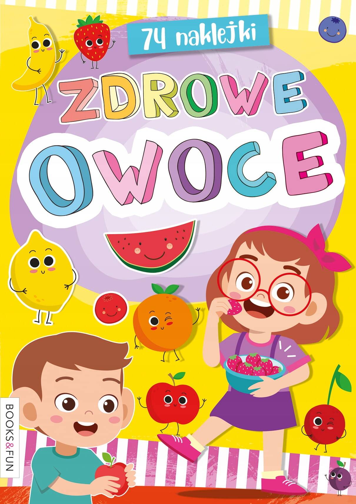 Kolorowanka Zdrowe Owoce + Naklejki BooksAndFun_1