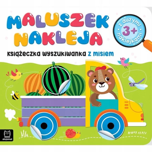 Maluszek nakleja. Książeczka wyszukiwanka z misiem_1