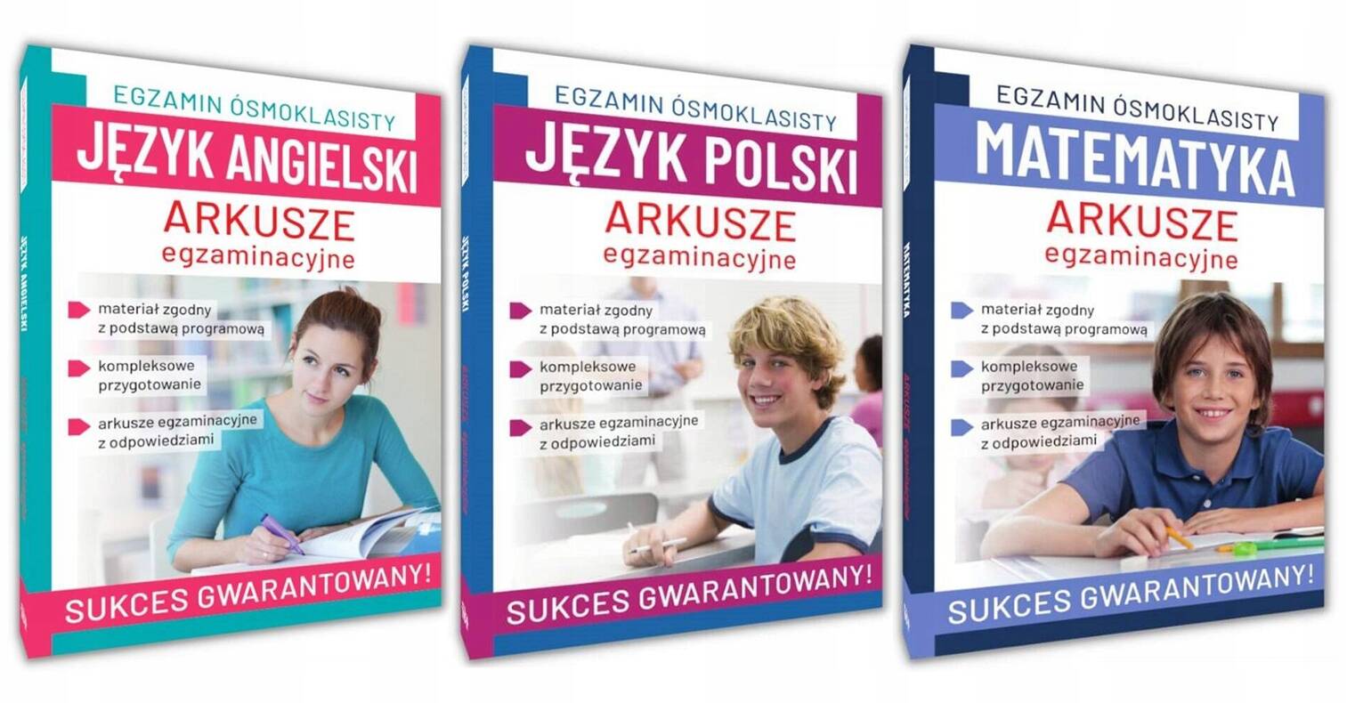 Egzamin Ósmoklasisty ANGIELSKI POLSKI MATEMATYKA Arkusze Egzaminacyjne SBM_1