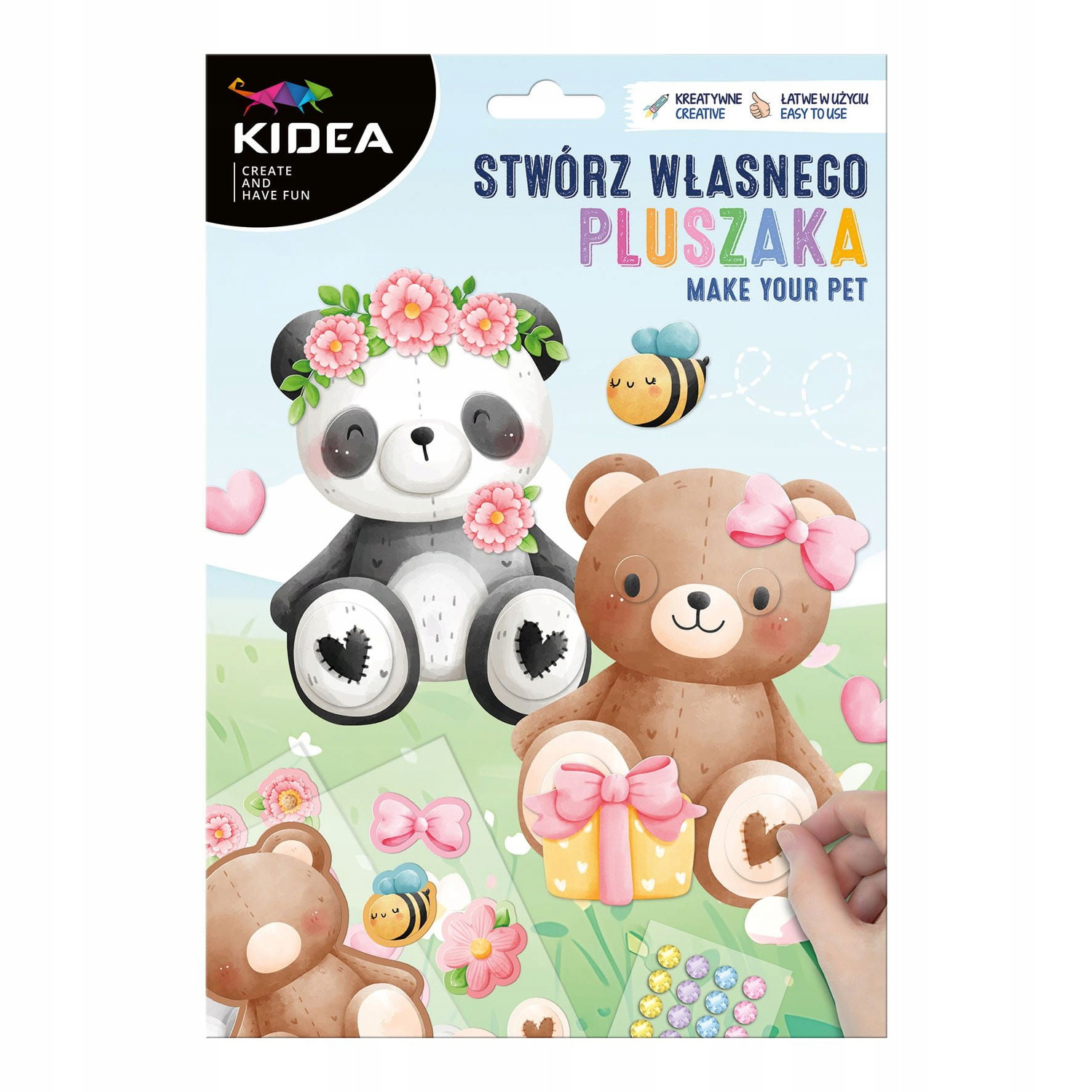 Stwórz Własnego PUPILA Arkusze Z Nalepkami JEDNOROŻEC MIŚ PANDA 3+ Kidea_6