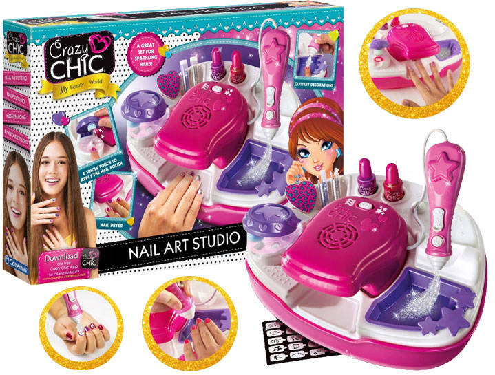 Zestaw Do Manicure Z Suszarką Dla Dzieci Studio Crazy Chic 6+ Clementoni_1