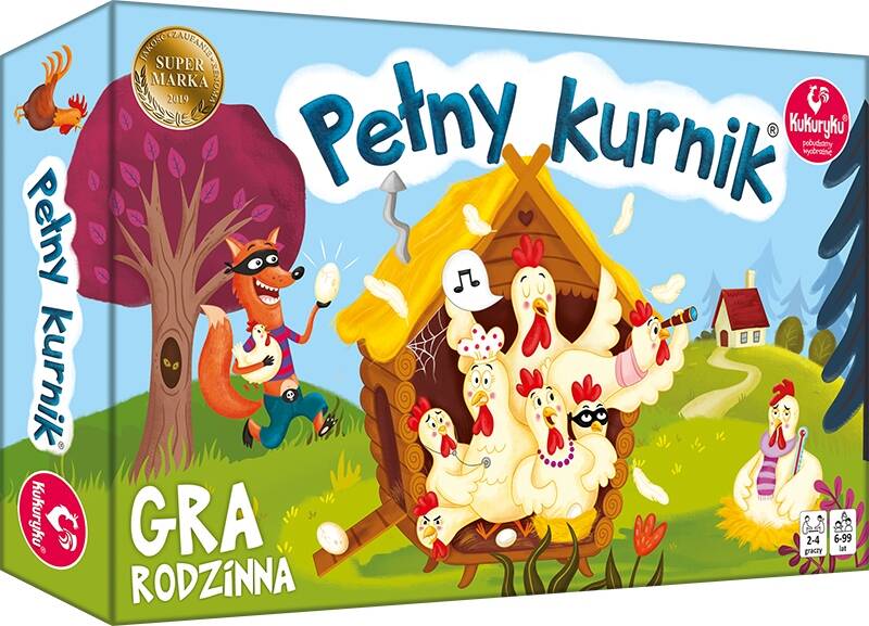 Gra Planszowa PEŁNY KURNIK Rodzinna Zostań Hodowcą Kur 6+ Kukuryku_1