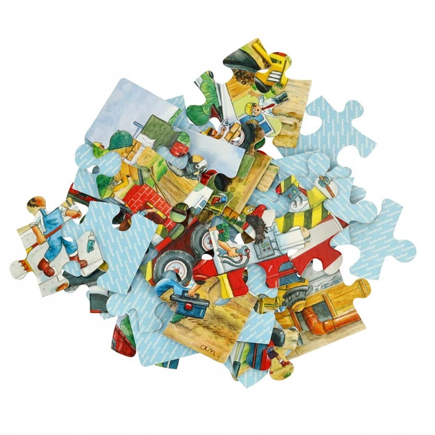 Puzzle MAXI 40 Układanka Auta PLAC BUDOWY Koparka Spychacz 4+ Castorland_3