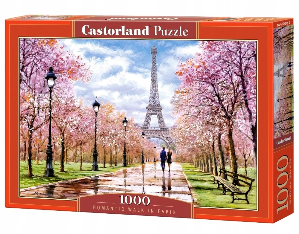 Puzzle 1000 Układanka Wieża Eiffla PARYŻ Miasto Kwiaty Park 9+ Castorland_2
