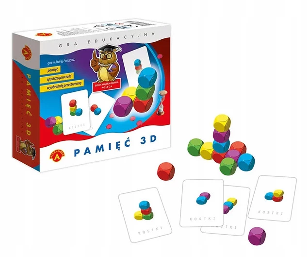 PAMIĘĆ 3D Gra Logiczna Przestrzenna Rodzinna Sowa Mądra Głowa 5+ Alexander_1