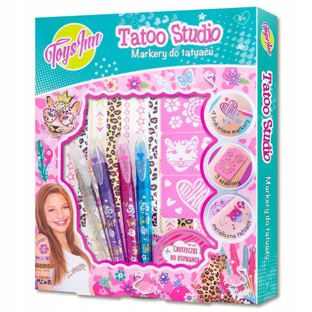 Studio Tatuażu Tatoo PANTERA Markery Dla Dziewczynki 8+ Stnux_3