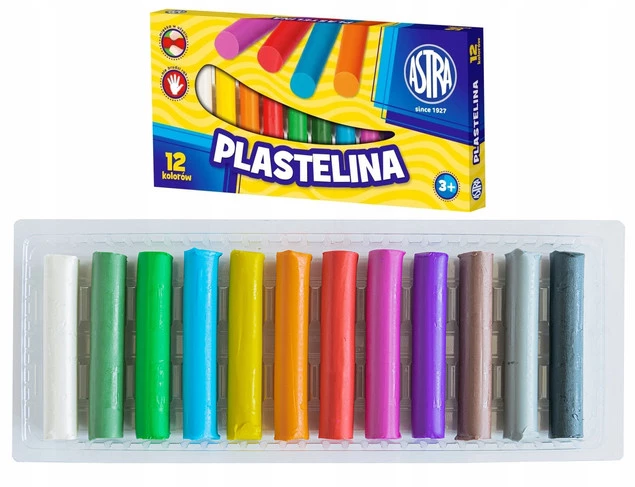 Plastelina Szkolna Dla Dzieci 12 Kolorów Astra_1
