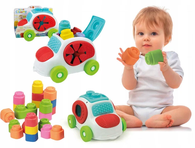 Miękkie Klocki Sensoryczne Autko Clementoni - zestaw prezentowy