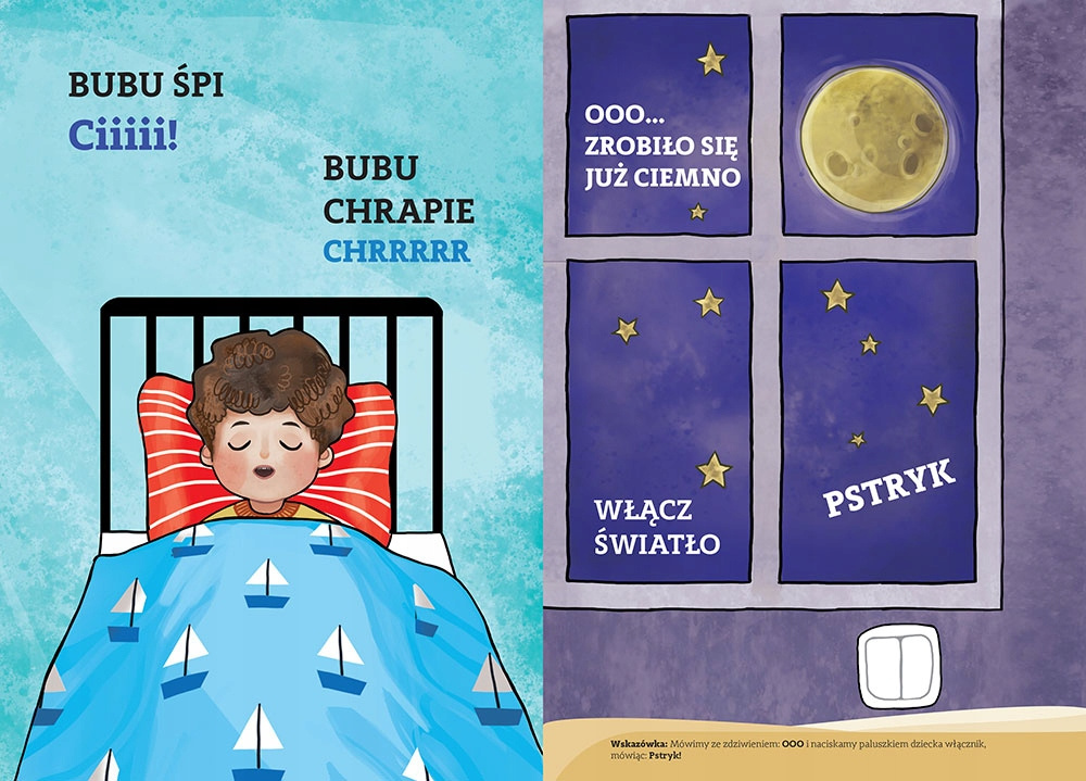 BUBU UCZY SIĘ MÓWIĆ! NAUKA MÓWIENIA KSIĄŻECZKA DO STYMULACJI MOWY 6M+ GREG_3