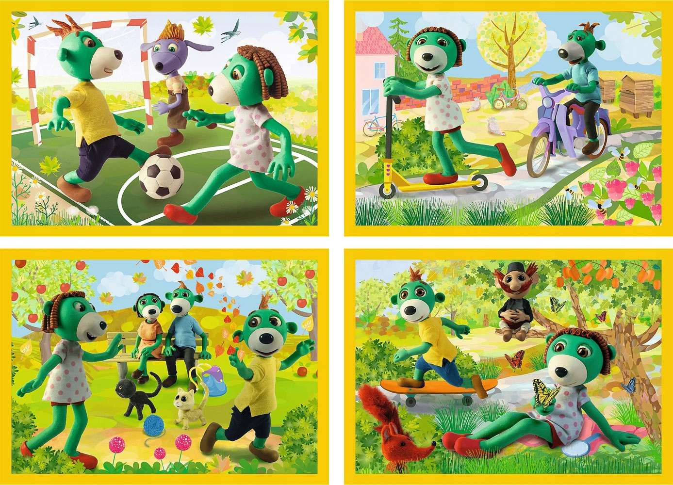 Puzzle 4w1 Układanka RODZINA TREFLIKÓW Trefliki Wspólne Zabawy 3+ Trefl_2