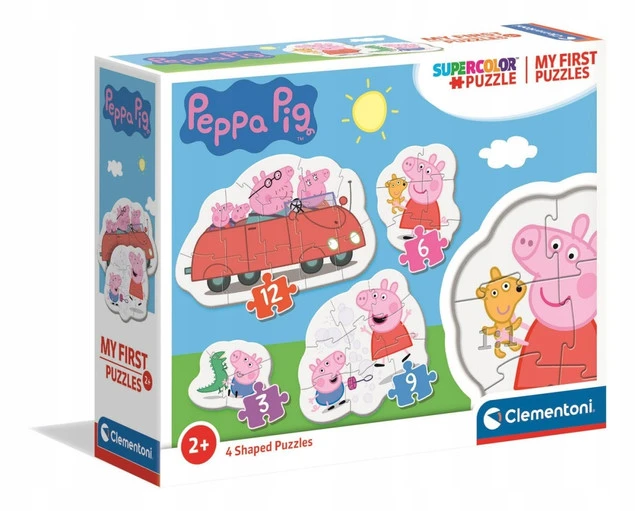 Moje Pierwsze Puzzle SuperColor ŚWINKA PEPPA Bajka 2+ Clementoni