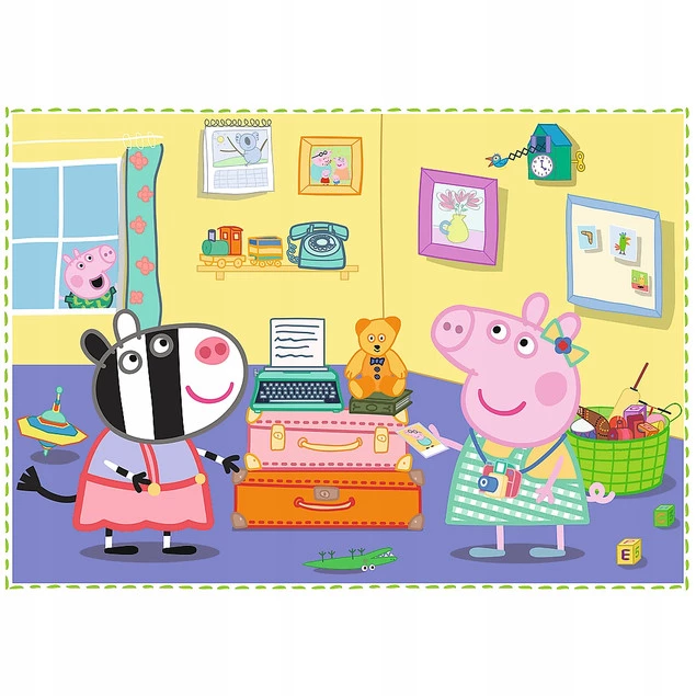 Puzzle 4w1 Układanka Dla Dzieci Świnka Peppa 3+ Peppa Pig Trefl 34359_3