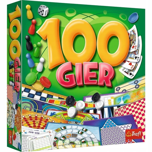 Gra planszowa Trefl 100 Gier - plansze i elementy