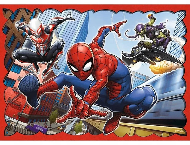 Puzzle 4w1 Układanka Marvel SPIDERMAN Bohater 4+ Trefl 34384_2