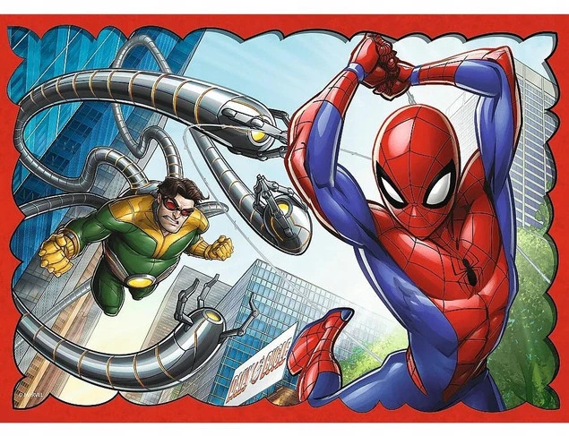 Puzzle 4w1 Układanka Marvel SPIDERMAN Bohater 4+ Trefl 34384_3