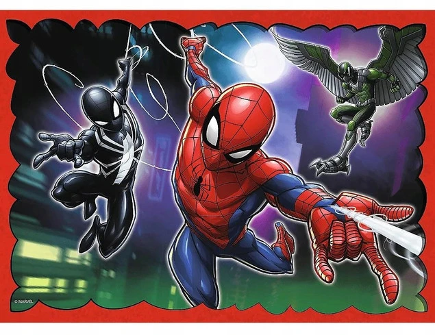 Puzzle 4w1 Układanka Marvel SPIDERMAN Bohater 4+ Trefl 34384_4