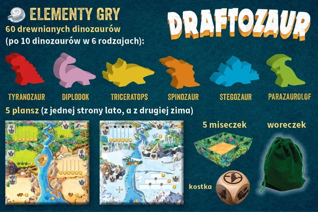Draftozaur Rodzinna Gra Planszowa O Dinozaurach 8+ Nasza Księgarnia_2