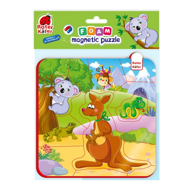 Piankowe puzzle magnetyczne 17 elementów. Zwierzęta z Australii Roter_1