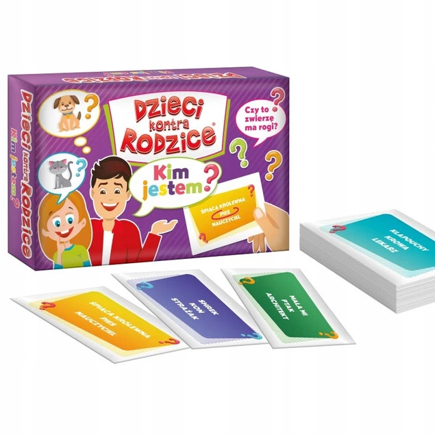 Dzieci Kontra Rodzice Kim Jestem? Gra Rodzinna Zgadywanki 7+ Kangur_1