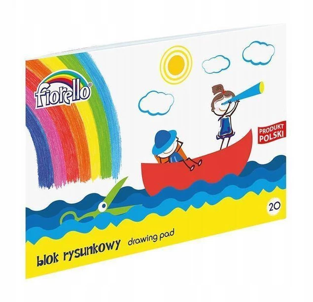 Blok Rysunkowy 20 Kartek A4 Biały Fiorello_1
