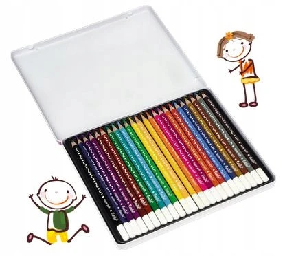 Kredki Ołówkowe Fiorello 24 szt. Trójkątne 170-2473_2