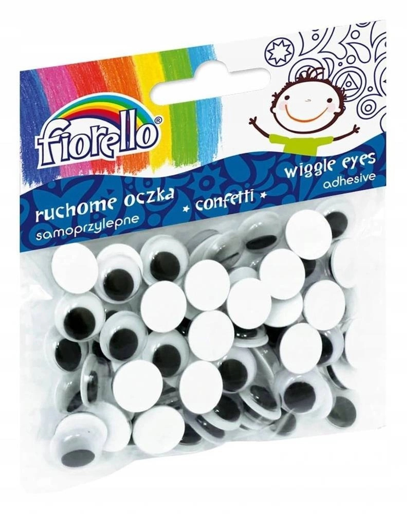 Oczka Samoprzylepne Ruchome Źrenice 12mm 80 szt. Fiorello_1