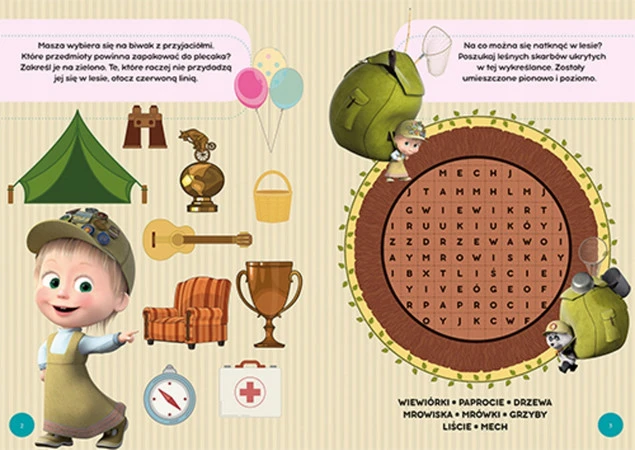 Masza i Niedźwiedź Zabawy i Zadania z Naklejkami 3+ HarperKids_4