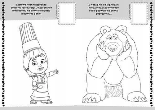 Masza i Niedźwiedź Koloruj i Naklejaj 3+ HarperKids_2