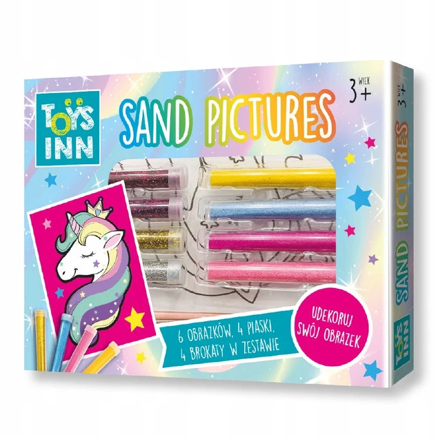 Piaskowe Obrazki JEDNOROŻEC Kolorowanka Malowanka Dla DZIEWCZYNKI 3+ Stnux_1