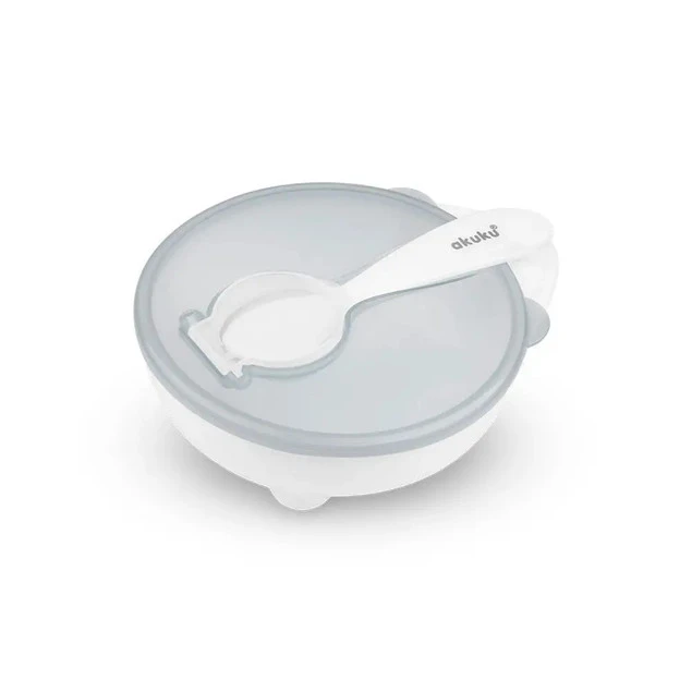 AKUKU Miseczka z Łyżeczką i Pokrywką Miska Talerzyk 250ml_2