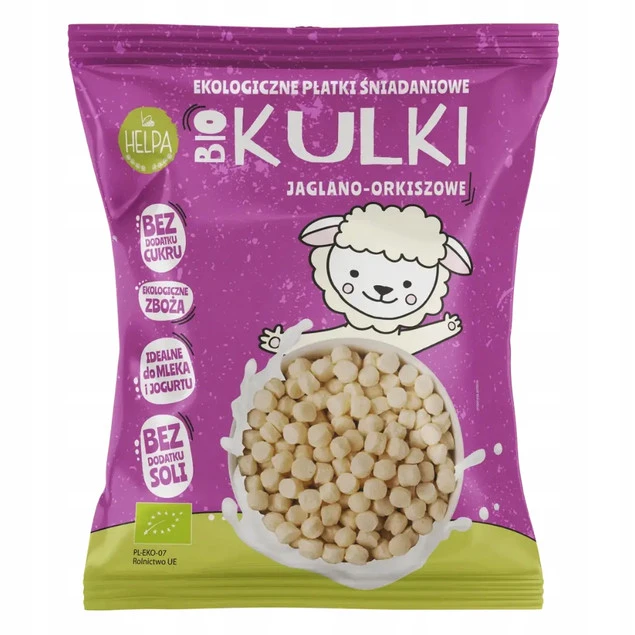 HELPA Bio Płatki Śniadaniowe Kulki Jaglano - Orkiszowe 160g_1
