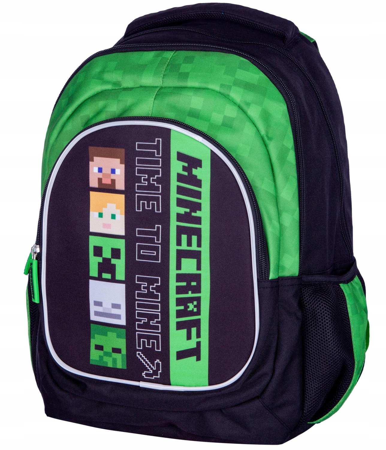 Plecak Szkolny Wielokomorowy MINECRAFT 20l Czarny Zielony Astra_4