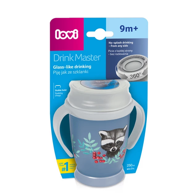 LOVI Kubek NIEKAPEK Z Uchwytami 360 Uczy Picia 250 ml 9M+ SZOP 1/605new_11