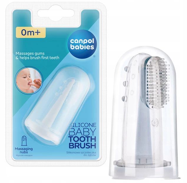 CANPOL Silikonowa Szczoteczka Do Pierwszych Zębów i Dziąseł W Etui 56/159_1